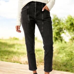 NWT Free People We the Free Beacon Slim Crop Jeans | Black Quartz | 25
